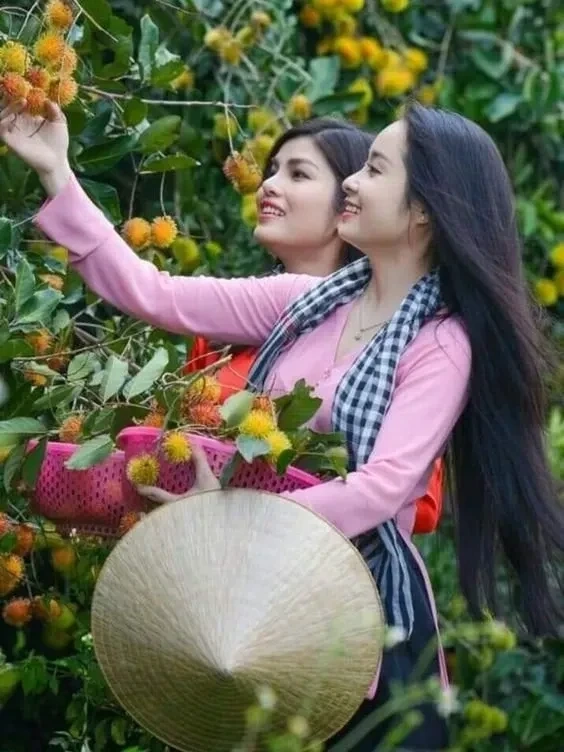 Gái quê xinh đẹp tỏa ra sự nhẹ nhàng, duyên dáng và mộc mạc