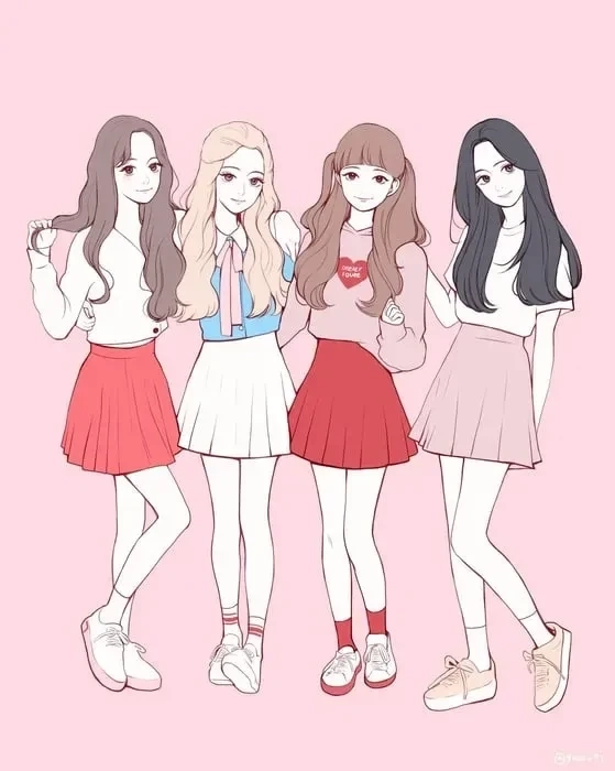 Hình ảnh cặp đôi yêu nhau chất anime thể hiện tình yêu đặc biệt