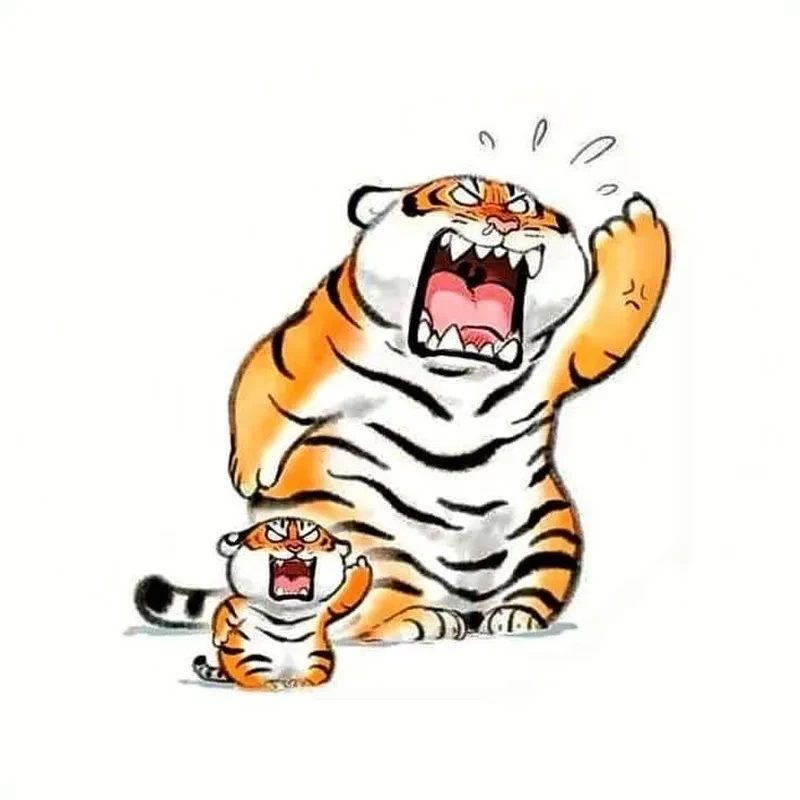 Hình nền hổ cute làm nổi bật phong cách dễ thương cho màn hình