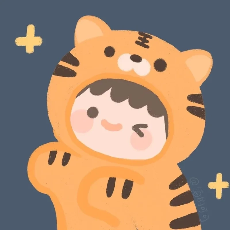 Hình ảnh con hổ 3D cute với hiệu ứng sống động, sắc nét