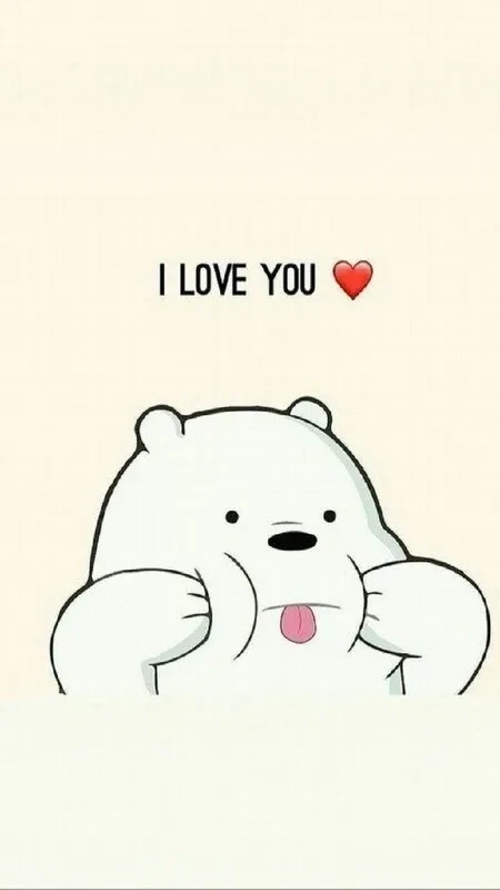 Ảnh con gấu trắng cute làm sáng bừng không gian màn hình