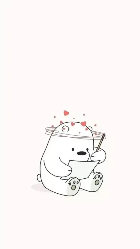 Hình gấu trắng ngầu với nét vẽ sắc sảo và tinh tế