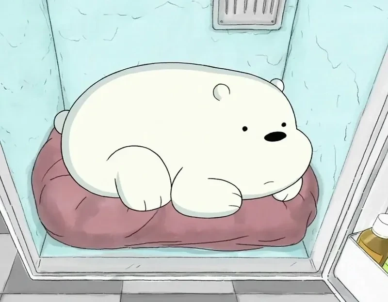 Ảnh gấu trắng Ice Bear với biểu cảm đáng yêu, thu hút ánh nhìn