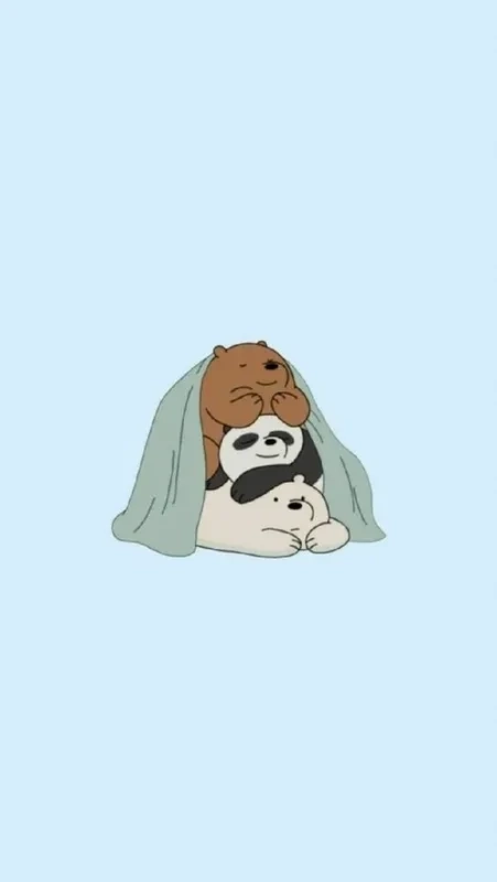 Ảnh nền điện thoại gấu trắng tạo điểm nhấn đáng yêu cho màn hình