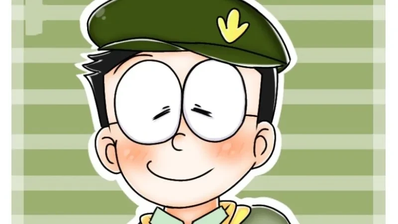 Hình Nobita cute với biểu cảm ngộ nghĩnh, phù hợp làm ảnh nền