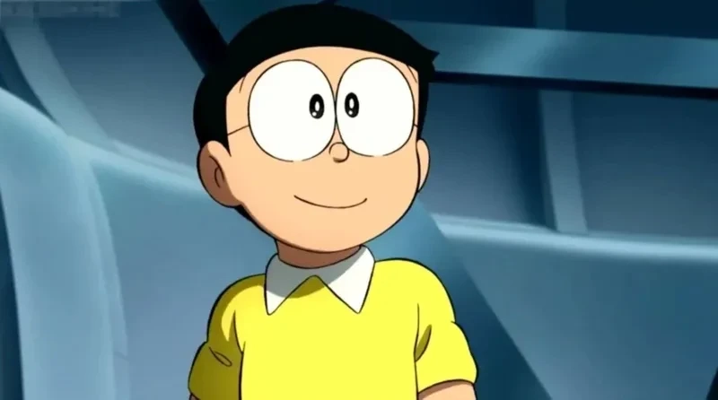 Hình ảnh Nobita cute với nét vẽ sinh động, mang lại niềm vui