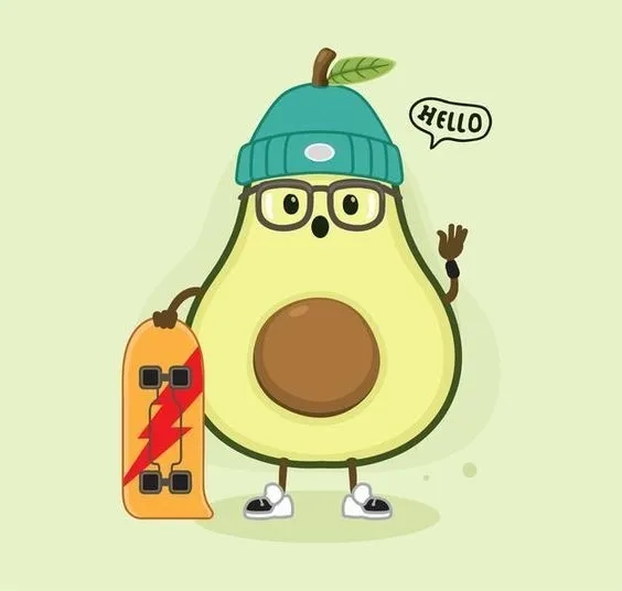 Avatar trái bơ cute thể hiện sự ngọt ngào, dễ thương và vui nhộn