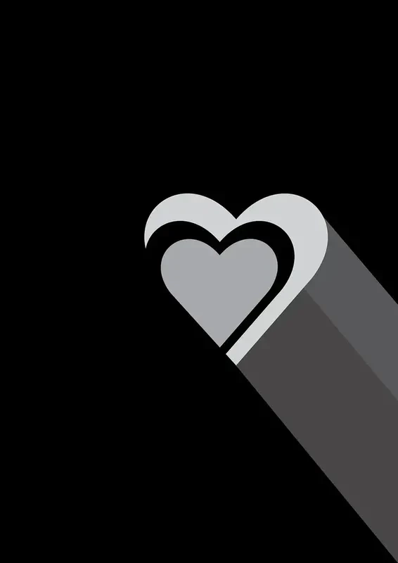 Hình ảnh trái tim đen với ý nghĩa sâu sắc, phù hợp làm avatar