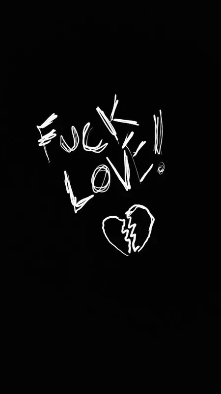 Hình nền đen có trái tim phù hợp làm hình nền điện thoại hoặc máy tính