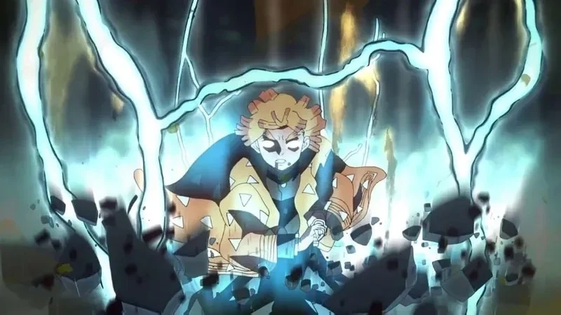 Hình nền Zenitsu với màu sắc tươi sáng, tạo điểm nhấn cho màn hình