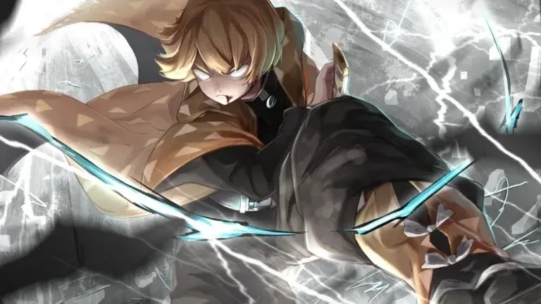 Hình anime Zenitsu với màu sắc rực rỡ, phù hợp làm ảnh nền