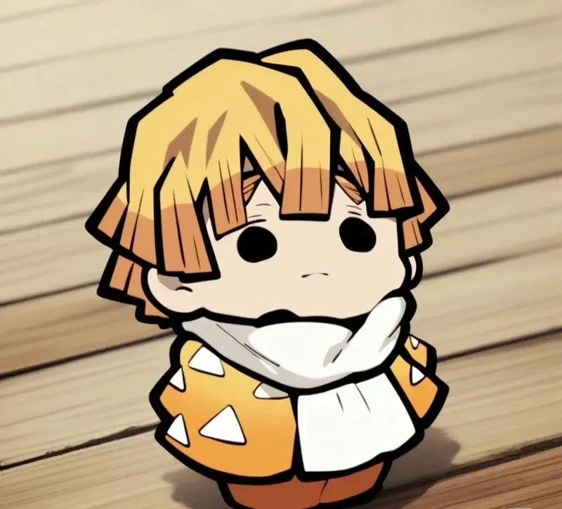 Ảnh Zenitsu chibi với thiết kế dễ thương, phù hợp làm ảnh đại diện