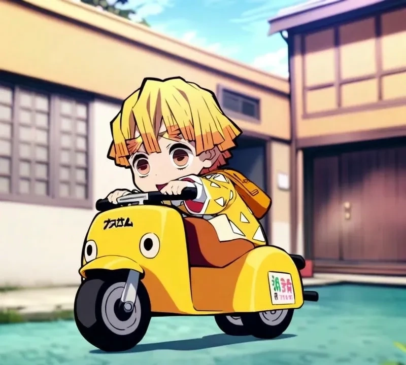 Hình nền Zenitsu chibi mang lại cảm giác vui tươi và ngộ nghĩnh
