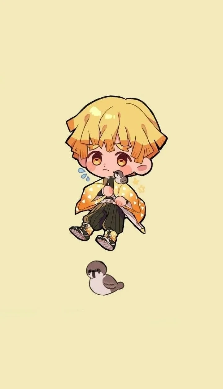 Hình ảnh Zenitsu chibi tạo sự gần gũi và dễ thương