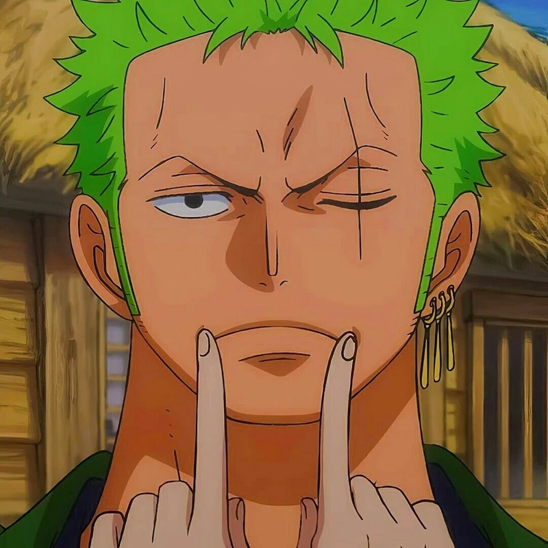 Ảnh Zoro ngầu 4K sắc nét, làm nổi bật không gian màn hình