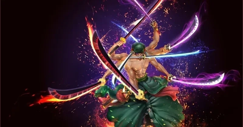 Hình nền Zoro cực ngầu với chi tiết sống động và màu sắc ấn tượng