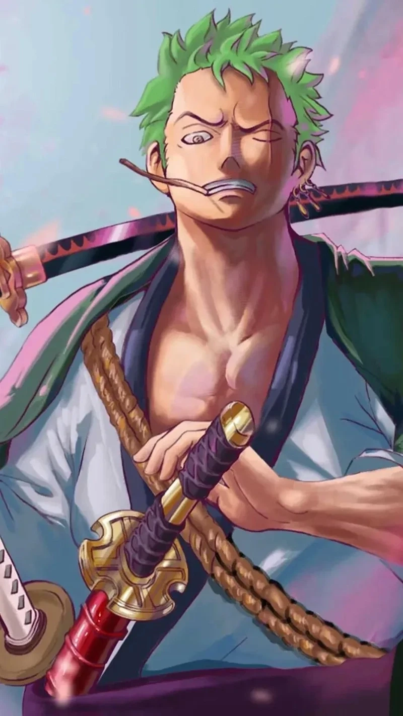 Hình nền Zoro Wano thể hiện sức mạnh trong arc đầy kịch tính
