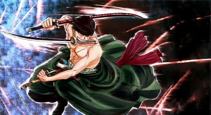 Hình nền One Piece Zoro thể hiện tinh thần của một chiến binh mạnh mẽ