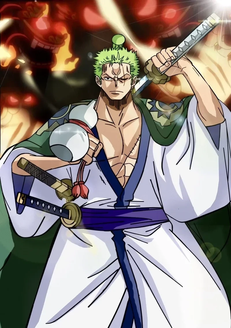 Hình nền điện thoại Zoro 4K với màu sắc nổi bật, sắc nét