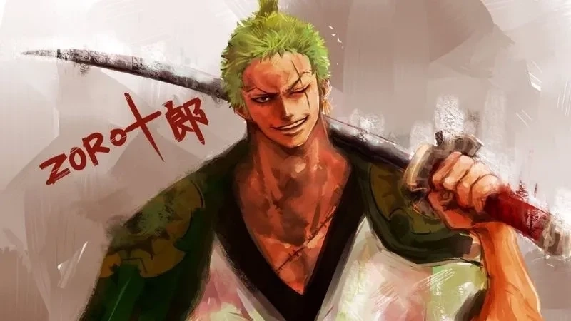 Hình nền của Zoro với phong cách mạnh mẽ và cuốn hút