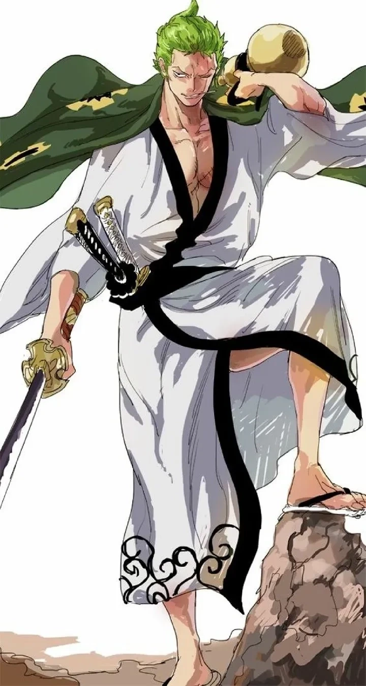 Hình nền Zoro 3D với hiệu ứng sống động, nổi bật trên màn hình