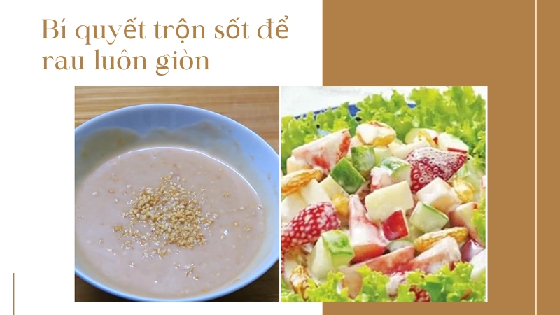Kỹ thuật trộn giúp cách làm nước sốt salad ngon hơn