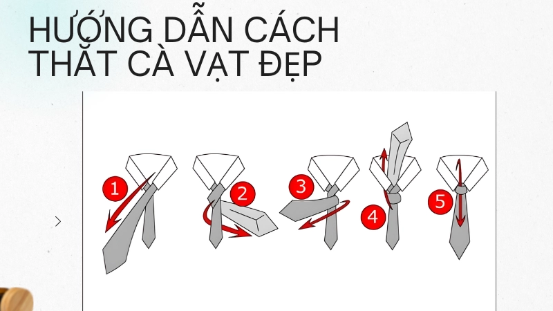 Các bước thực hiện nút thắt cà vạt cơ bản dễ nhớ